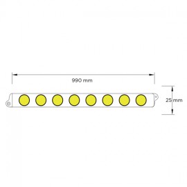 OCEAN PLUS RIGID LED BAR METREDE 18LED 18W  